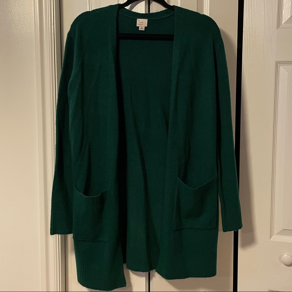 Green Long Cardigan